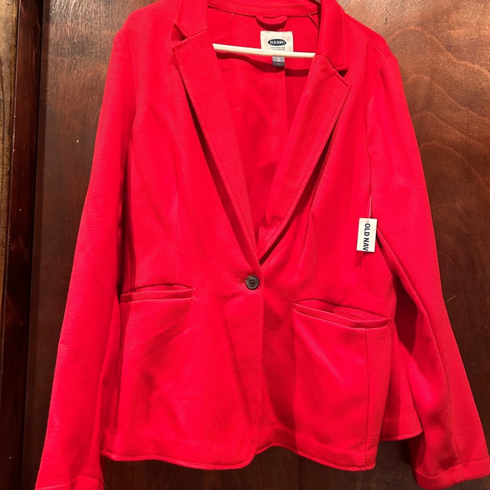 Old navy red blazer. Red.